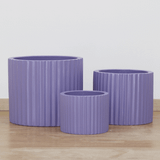  Low Cylinder Round Lightweight Concrete Planter | AUFC001 