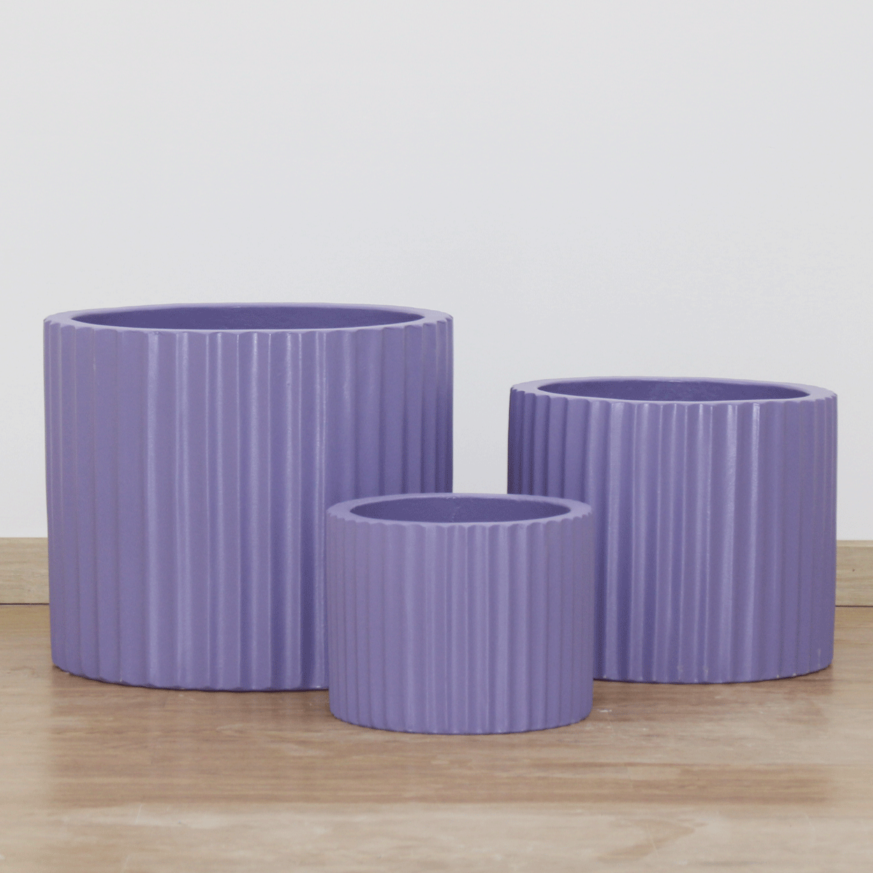  Low Cylinder Round Lightweight Concrete Planter | AUFC001 