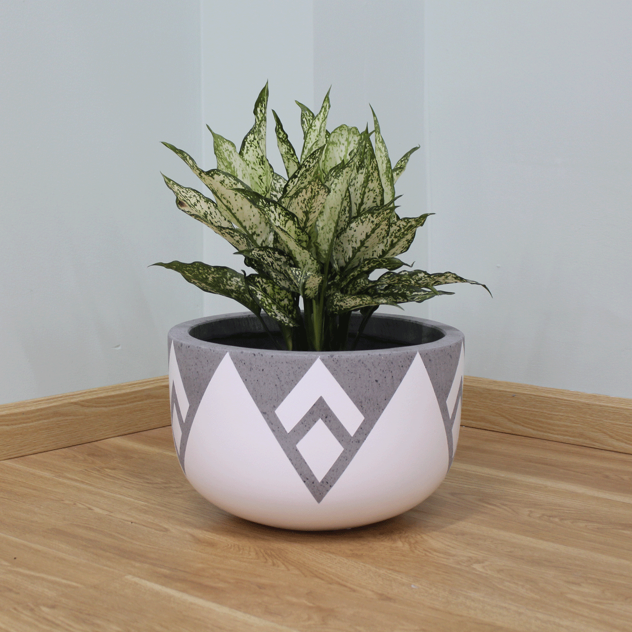  Low Round Lightweight Concrete Planter | AUFC017 