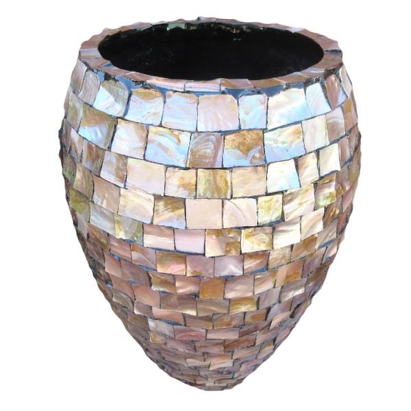 Lustrous Mother-of-Pearl Mosaic Planter AUFS031 - 3