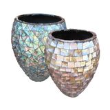  Lustrous Mother-of-Pearl Mosaic Planter | AUFS031 