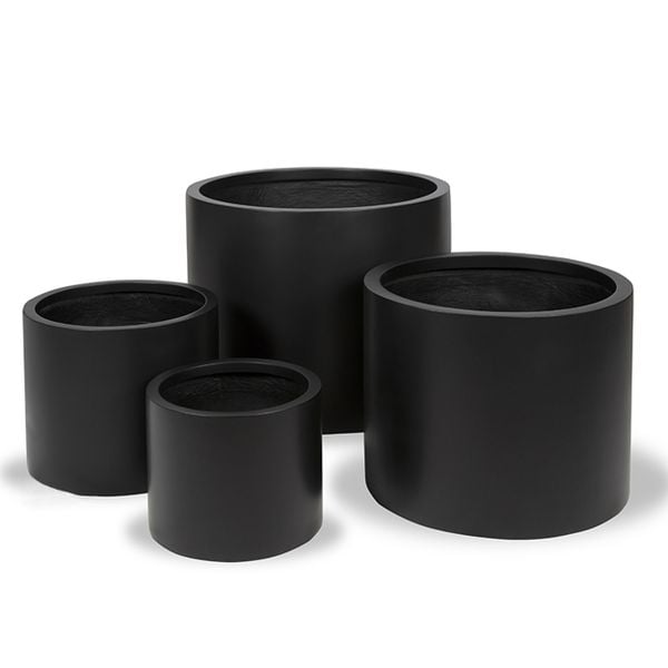 Matte Black Fiberglass Planter AUFS034 - 1