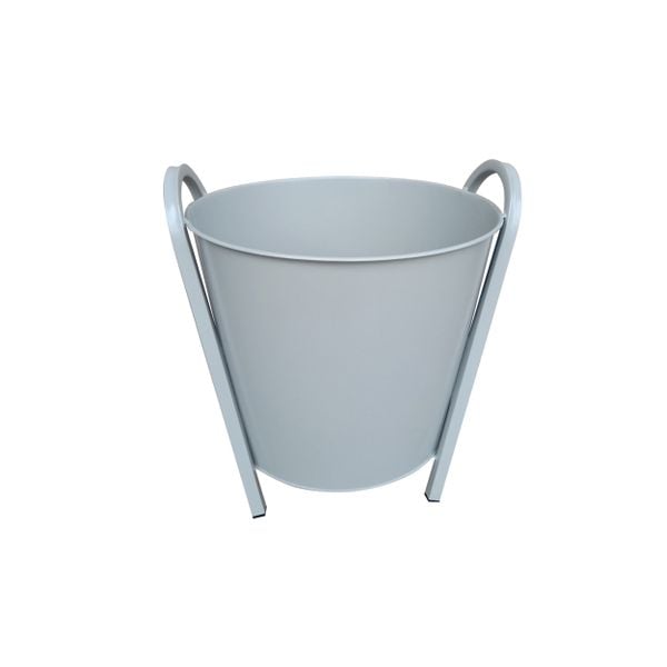 Minimalist Gray Metal Planter AUM037