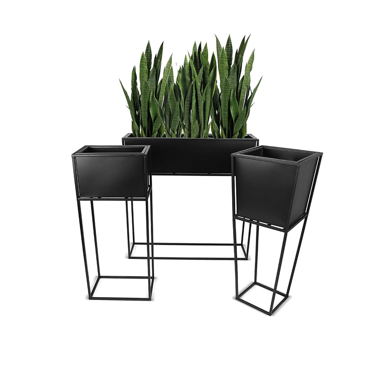  Modern Black Metal Planter | AUM016 