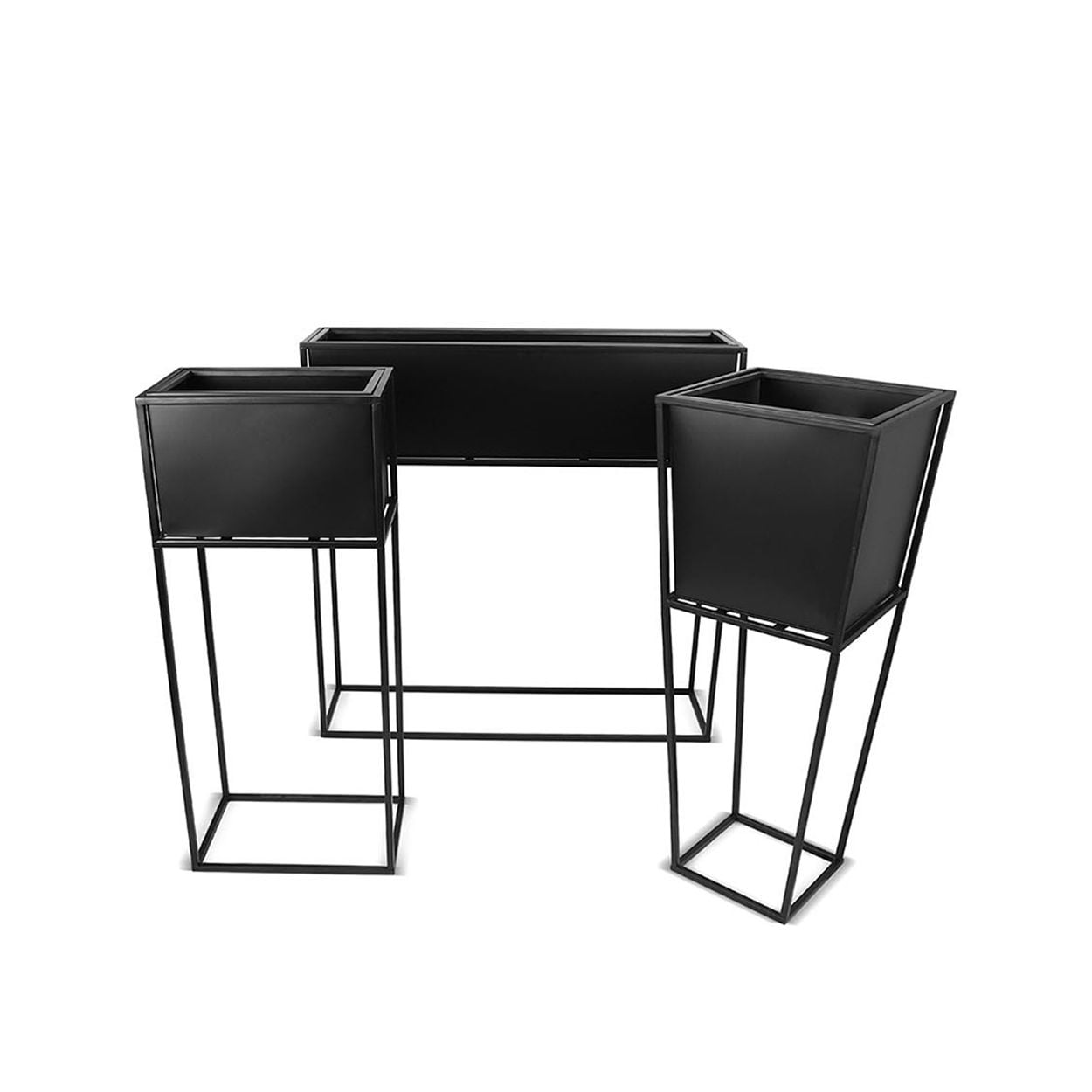  Modern Black Metal Planter | AUM016 