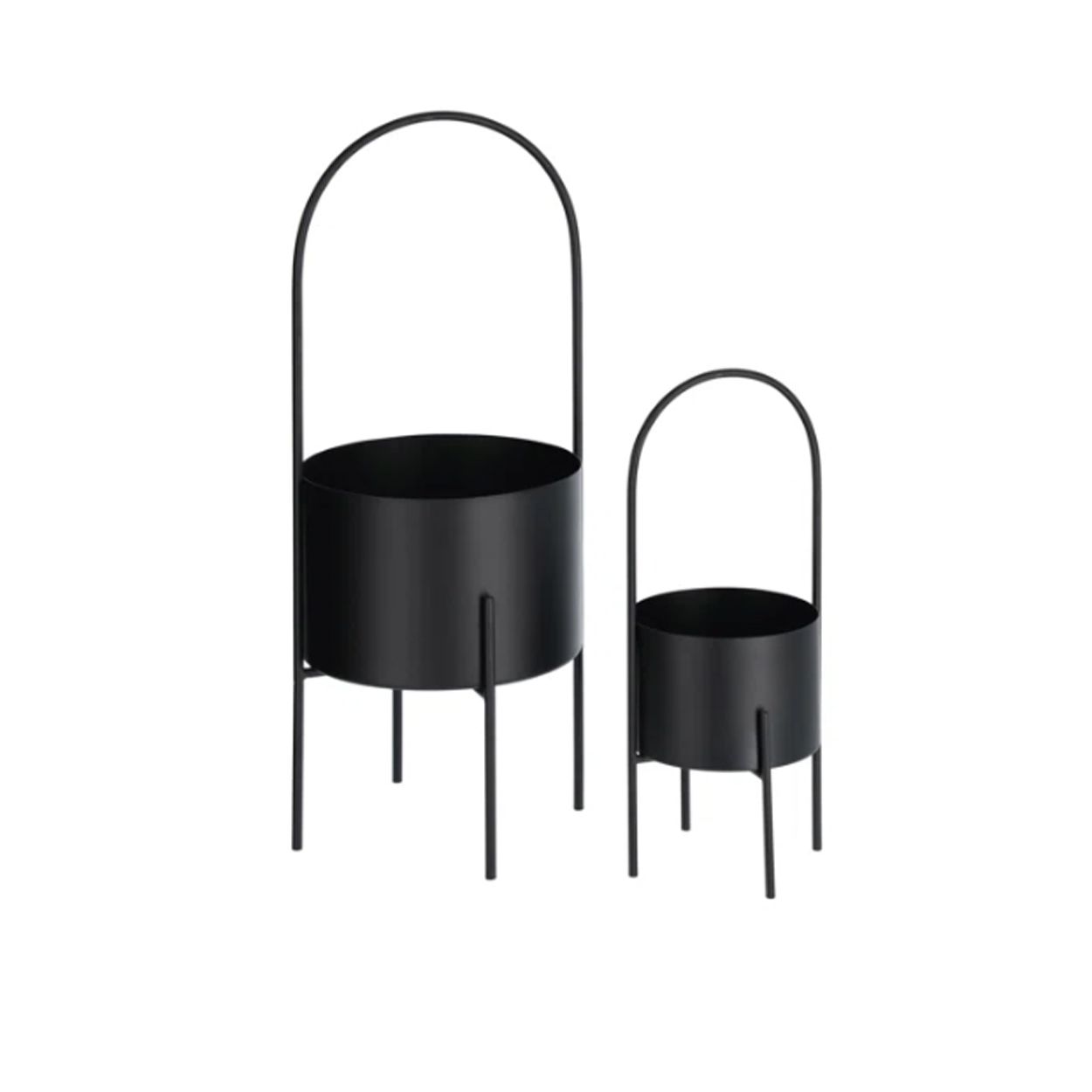  Modern Black Metal Planter | AUM038 