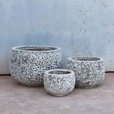  Modern Concrete Texture Round Planter | AUP060 