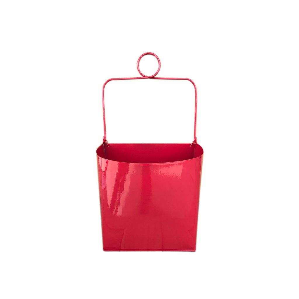  Modern Red Hanging Metal Planter | AUM044 