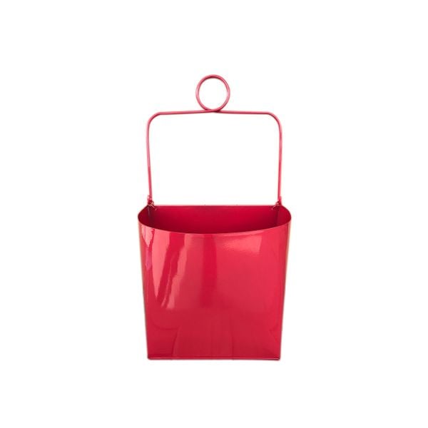 Modern Red Hanging Metal Planter AUM044