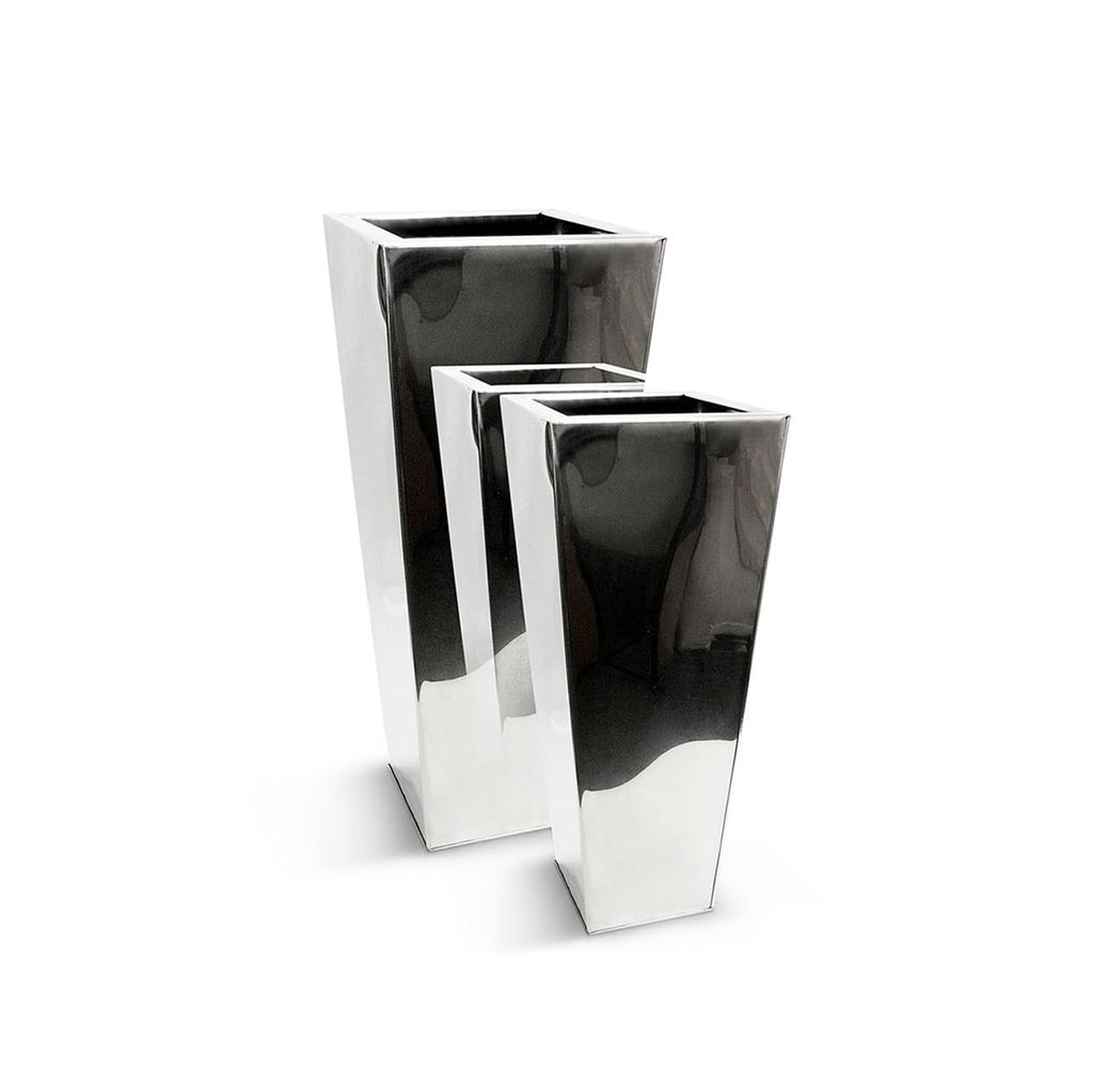  Modern Silver-Plated Square Planter | AUM009 