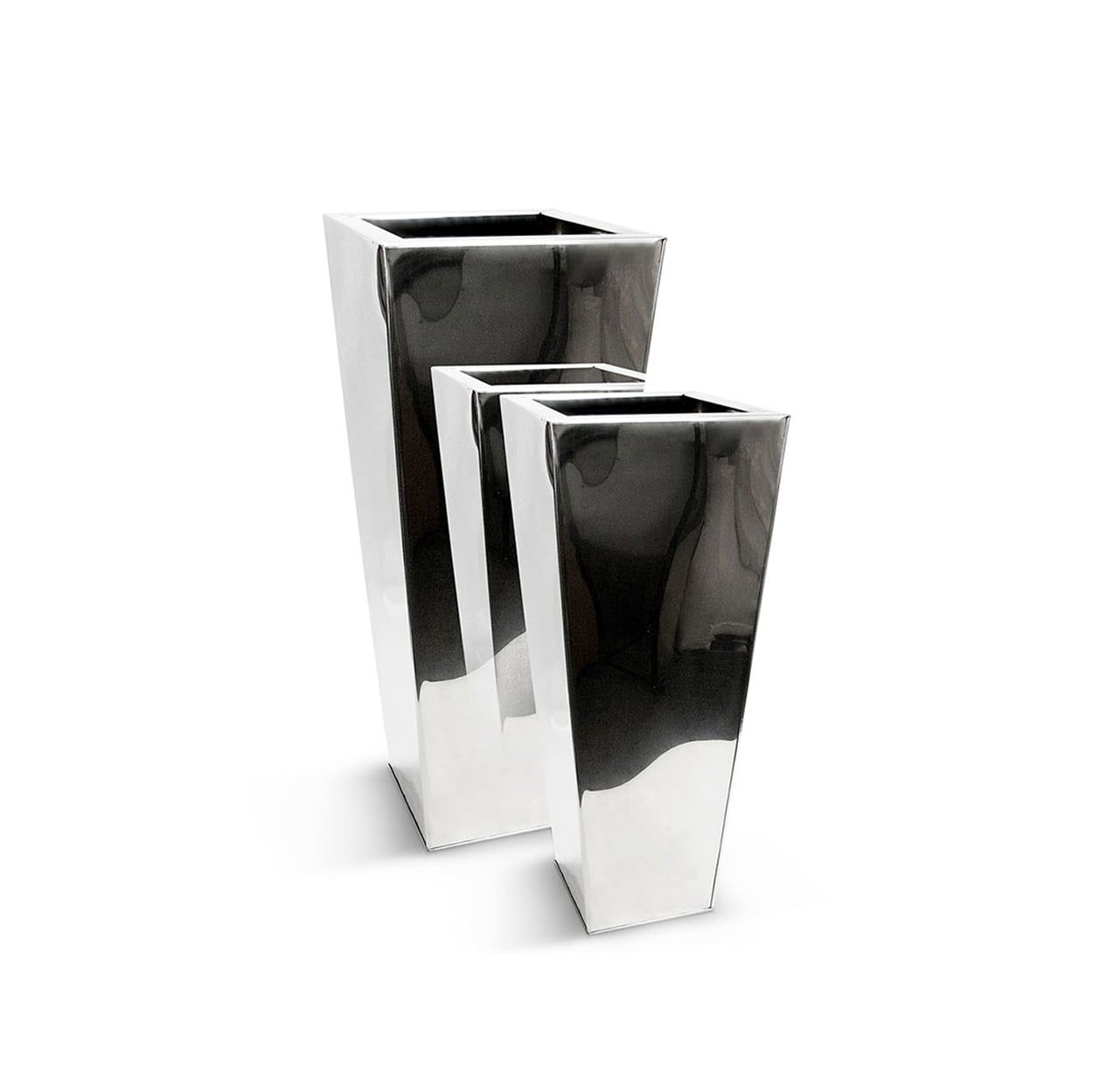  Modern Silver-Plated Square Planter | AUM009 