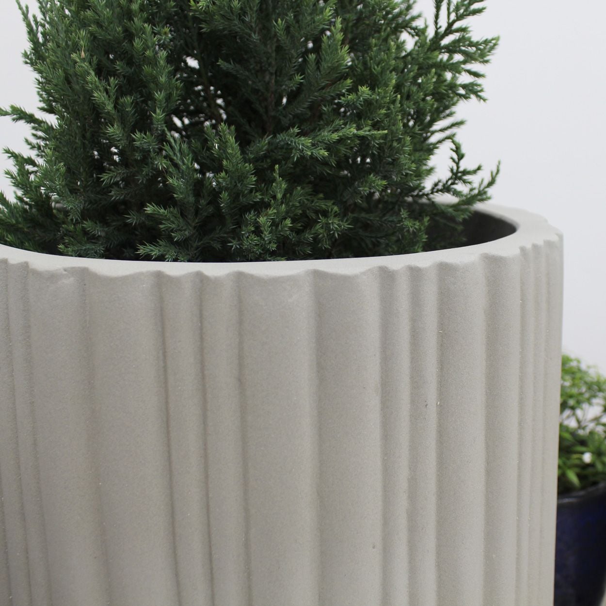  Natural Striped Fibercement Planter | AUFC009 