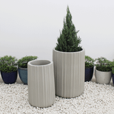  Natural Striped Fibercement Planter | AUFC009 