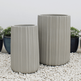  Natural Striped Fibercement Planter | AUFC009 