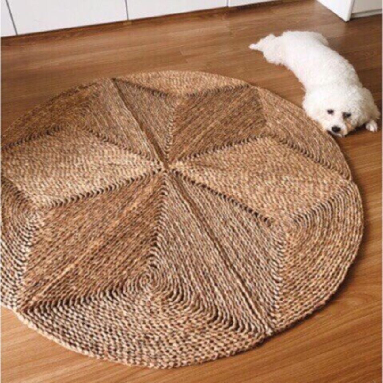  Natural Water Hyacinth Round Rug | AUW027 
