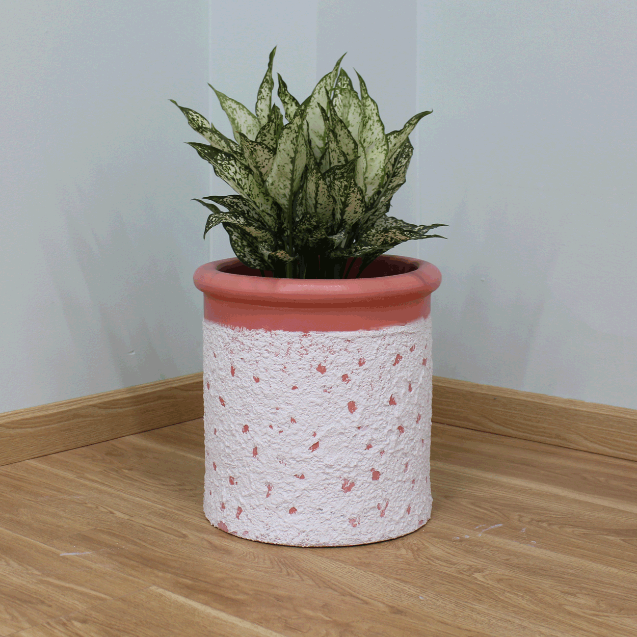  Petal Patterned Fibercement Planter | AUFC076 