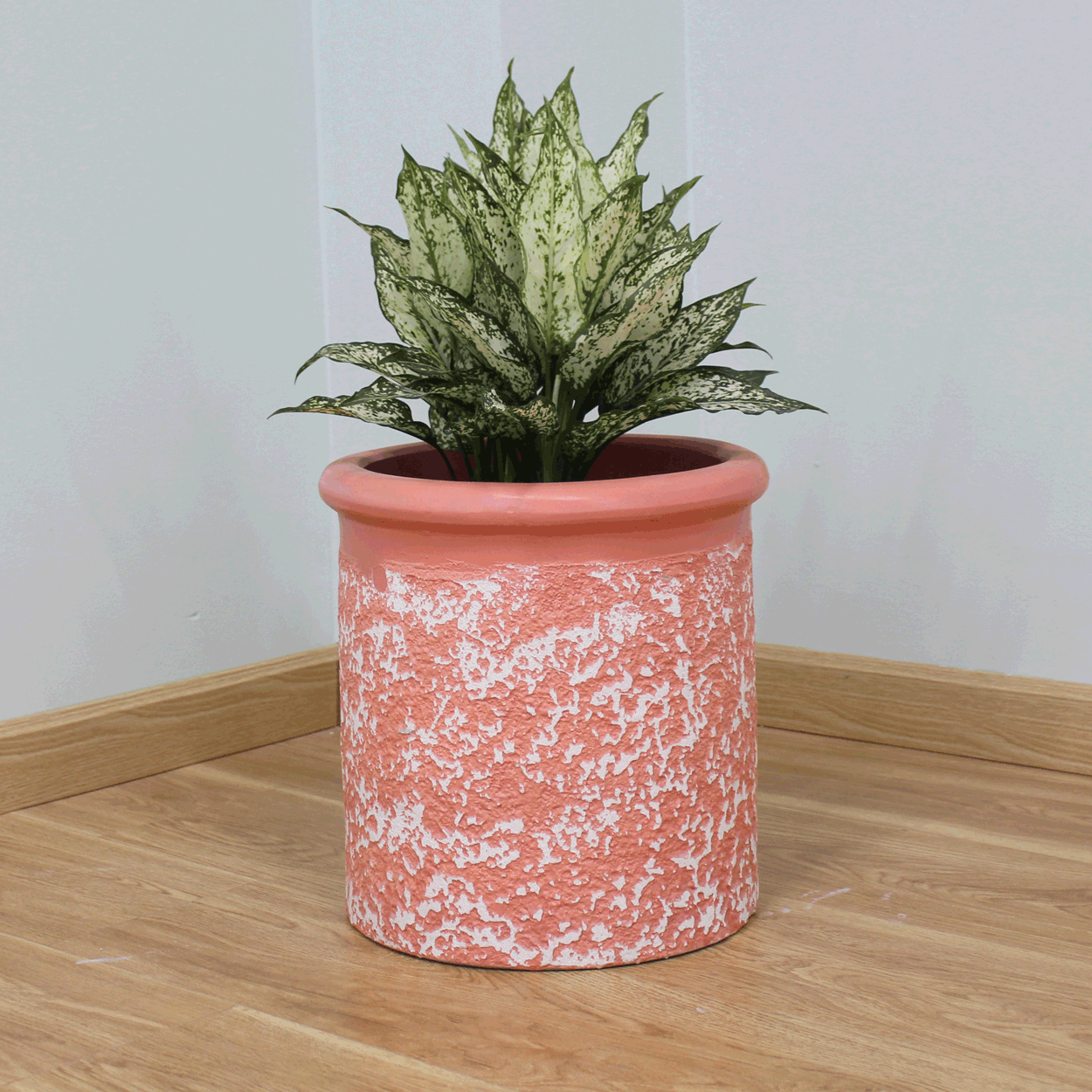  Petal Patterned Fibercement Planter | AUFC076 