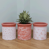  Petal Patterned Fibercement Planter | AUFC076 