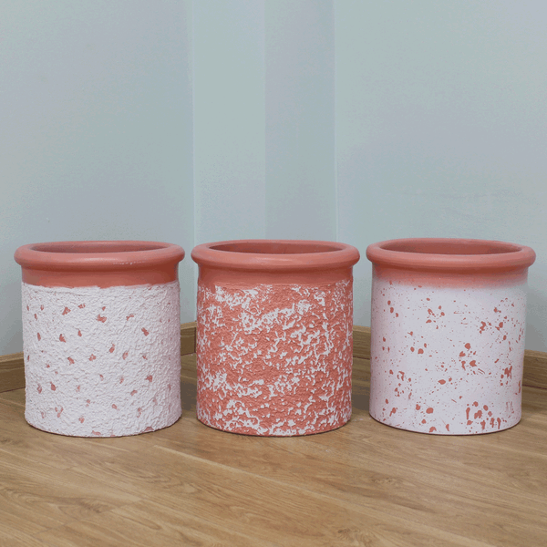 Petal Patterned Fibercement Planter AUFC076 - 2