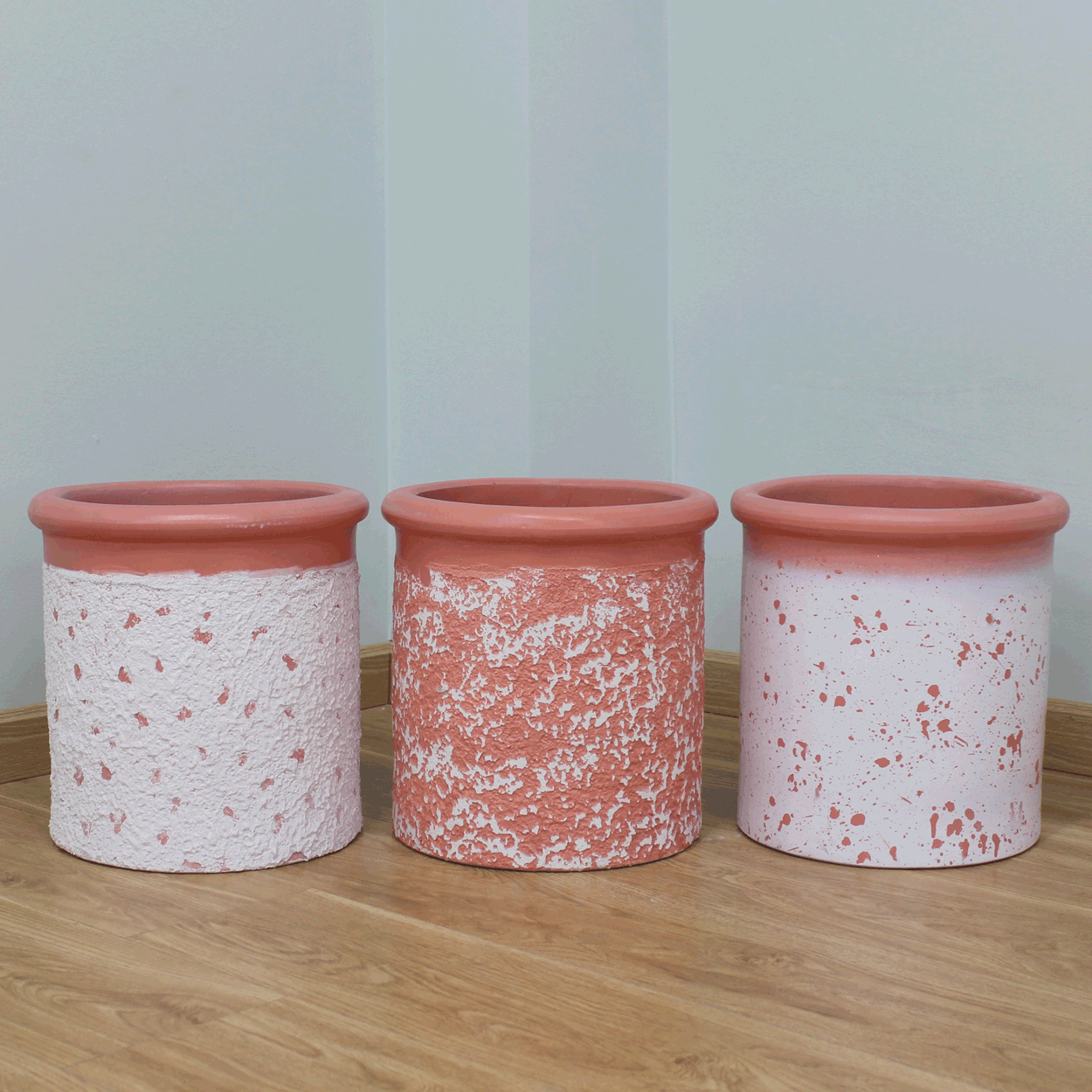  Petal Patterned Fibercement Planter | AUFC076 