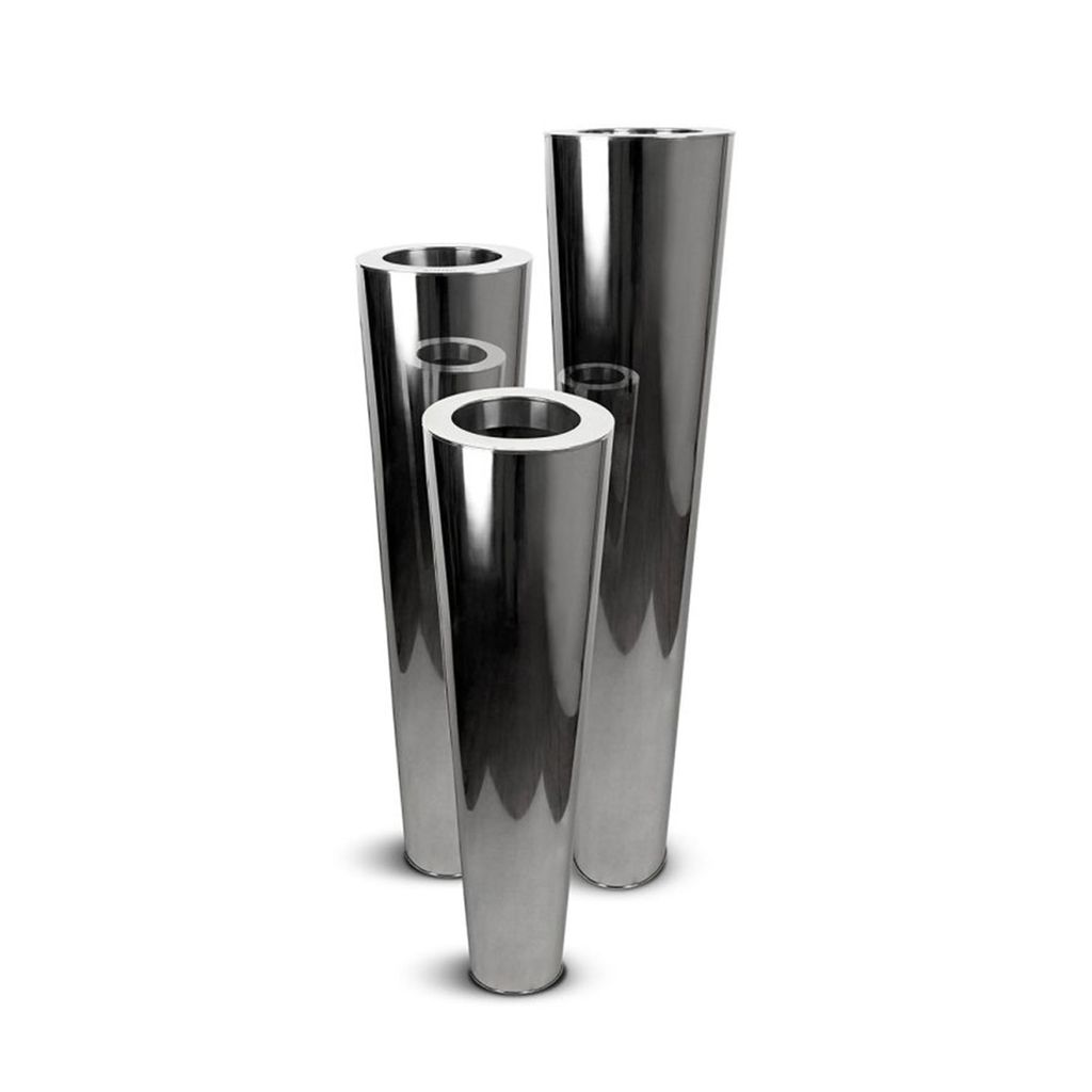  Polished Stainless Steel Modern Planter | AUM006 