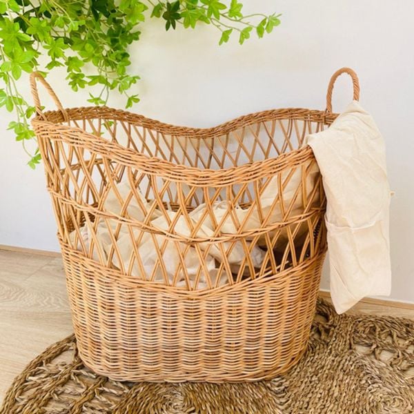 Rattan Storage Basket with Handles AUW017 - 1