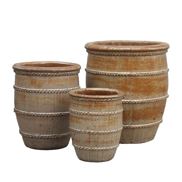 Ribbed Ceramic Planter AUP030 - 1