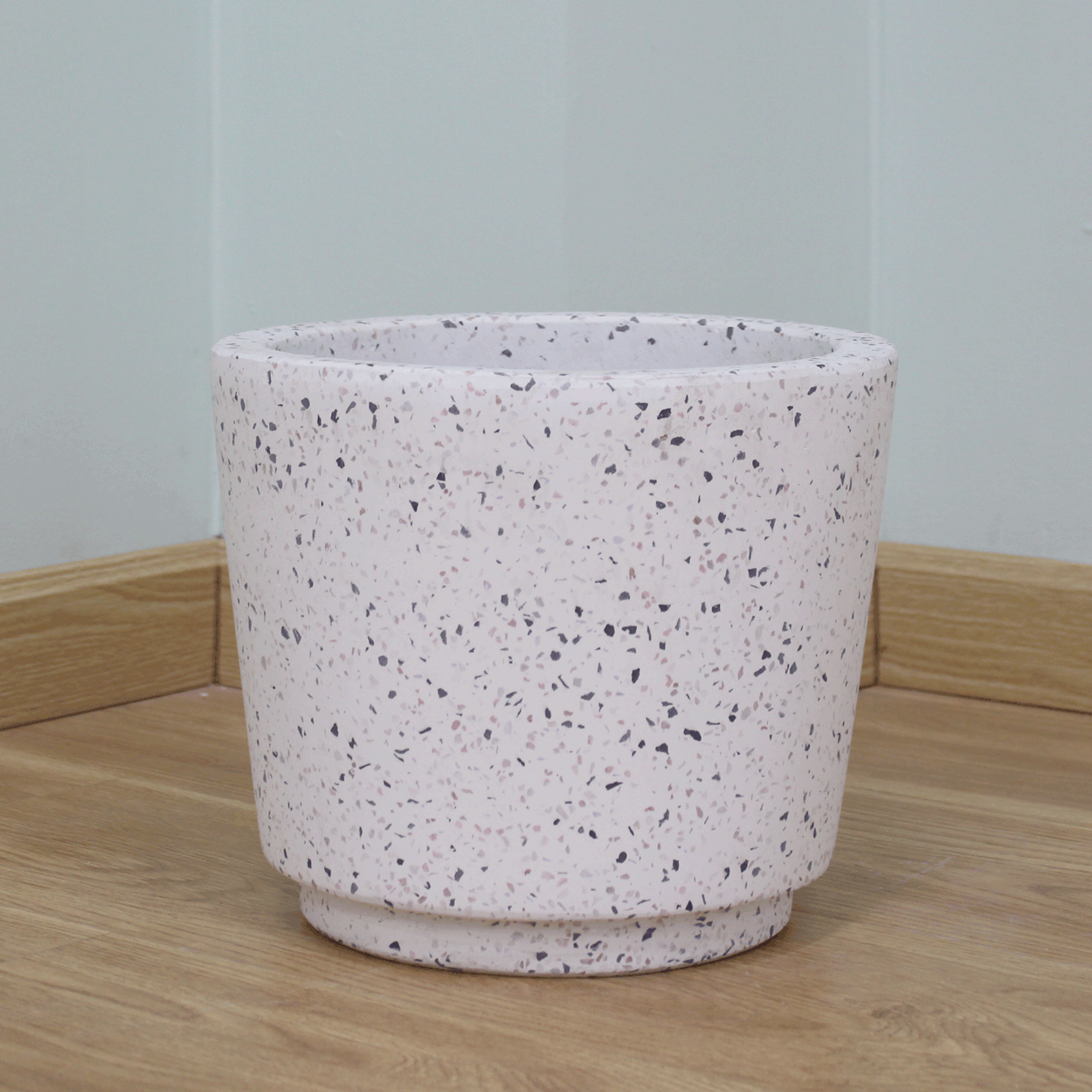 Rough Terrazzo White Fibercement Planter | AUFC051 