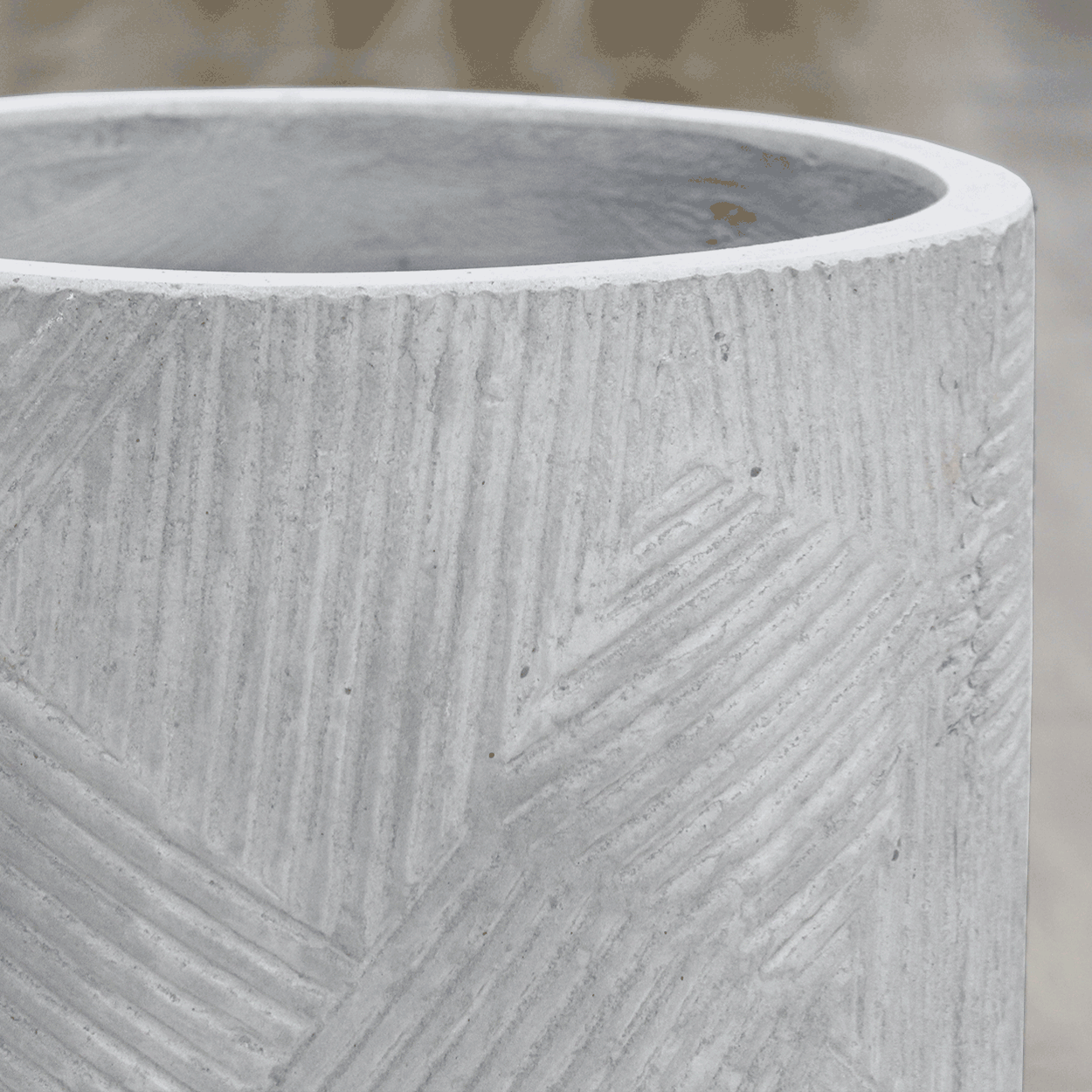  Grey Harmony Decorative Fibercement Planter with Stand | AUFC063 