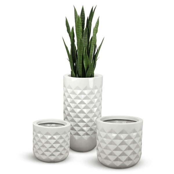 Round Diamond Decorative Pots Planter AUFS081 - 2