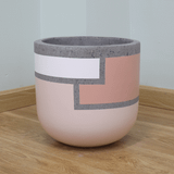  Round Egg Painted Fibercement Planter | AUFC018 