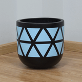  Round Egg Painted Fibercement Planter | AUFC018 
