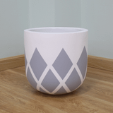  Round Egg Painted Fibercement Planter | AUFC018 