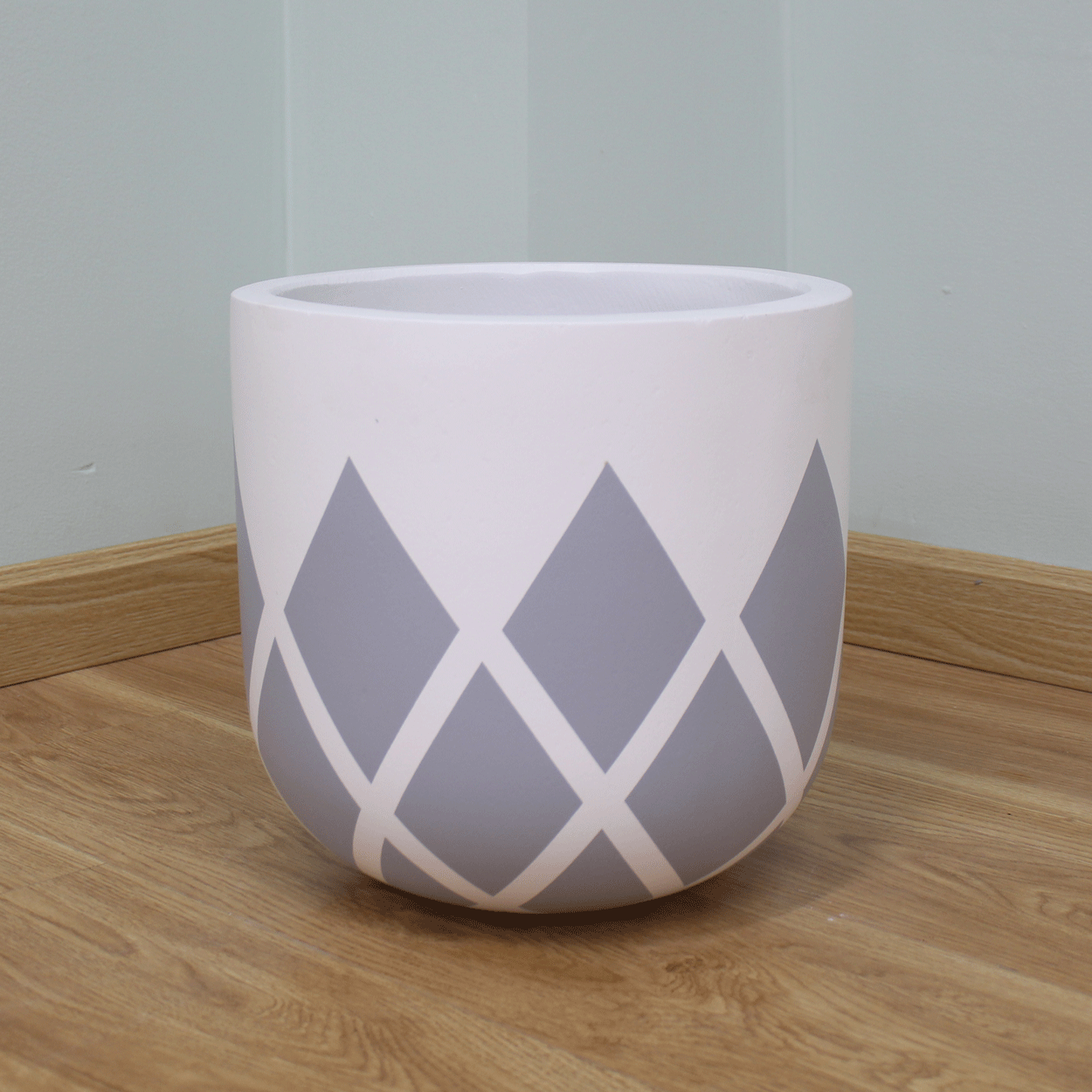  Round Egg Painted Fibercement Planter | AUFC018 