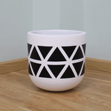  Round Egg Painted Fibercement Planter | AUFC018 