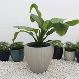  Round Ribbed Fibercement Planter | AUFC006 