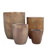  Rustic Earth Tone Ceramic Planter | AUP021 