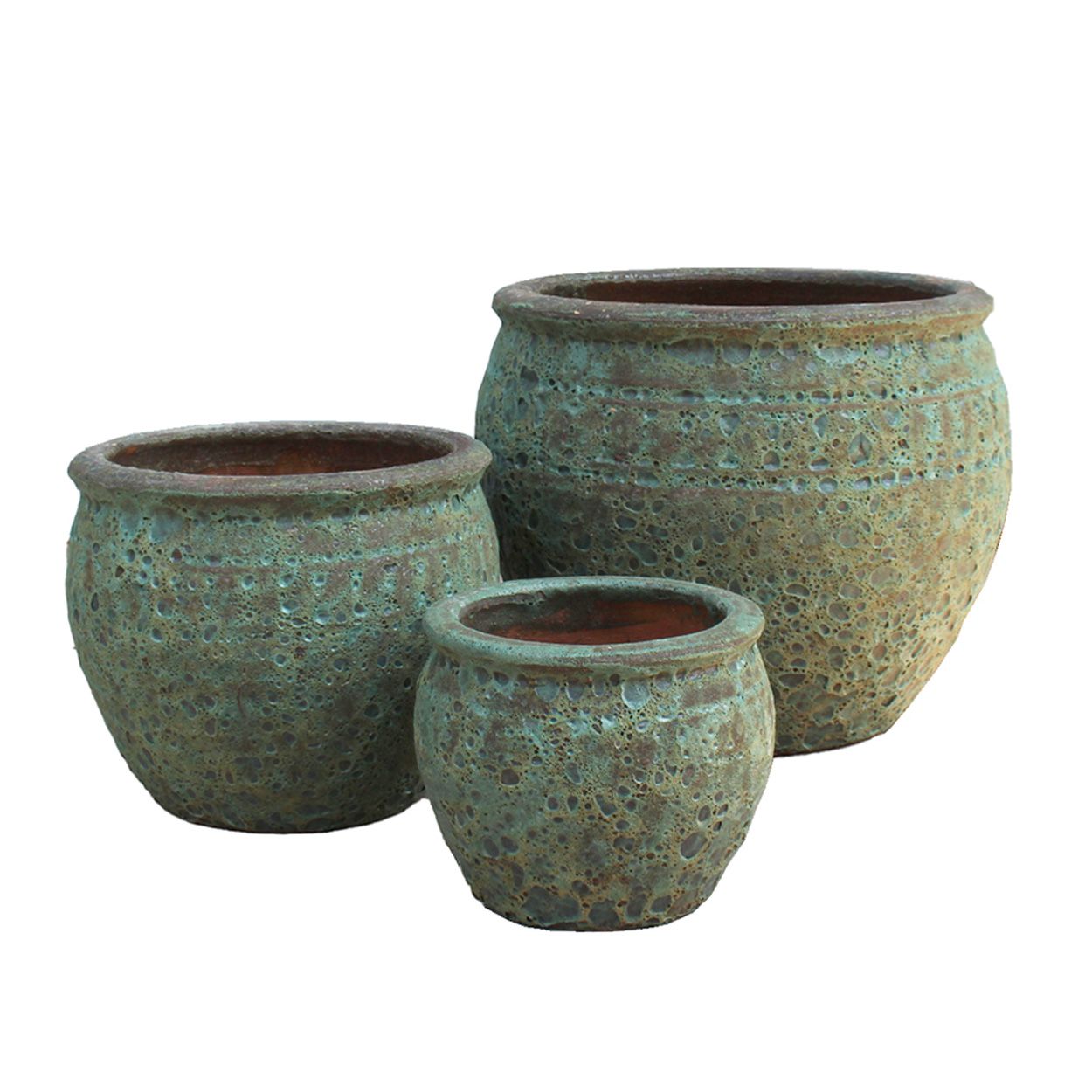  Rustic Glazed Ceramic Planter | AUP027 