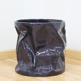  Sleek Black Trash Bins Pots Planter | AUFS097 