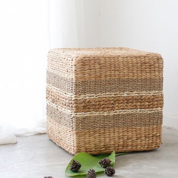 Square Water hyacinth Stool AUW033