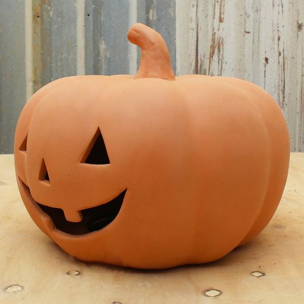Terracotta Decorative Jack-O'-Lantern AUT104 - 1