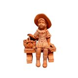  Terracotta Girl with Basket Garden Statue | AUT061 