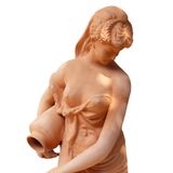  Terracotta Lady with Pitcher Garden Statue | AUT098 
