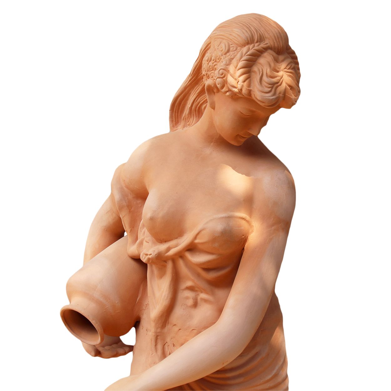  Terracotta Lady with Pitcher Garden Statue | AUT098 