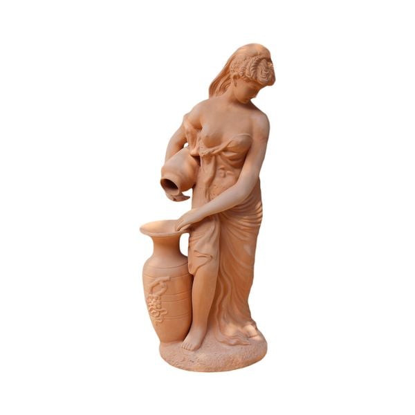 Terracotta Lady with Pitcher Garden Statue AUT098 - 1