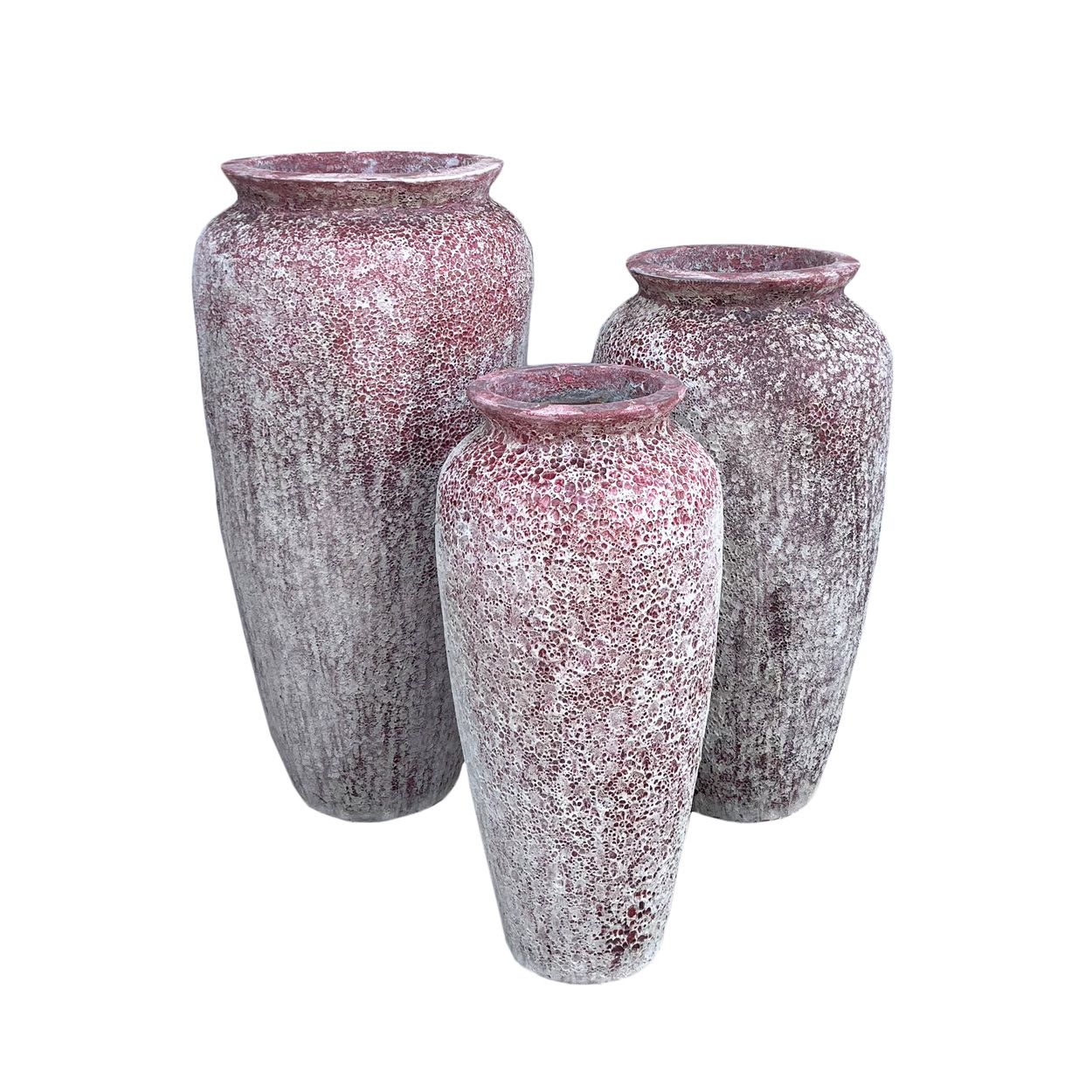  Vintage Ceramic Planter with Red and White Speckled Finish | AUP057 
