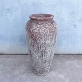  Vintage Ceramic Planter with Red and White Speckled Finish | AUP057 