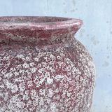  Vintage Ceramic Planter with Red and White Speckled Finish | AUP057 