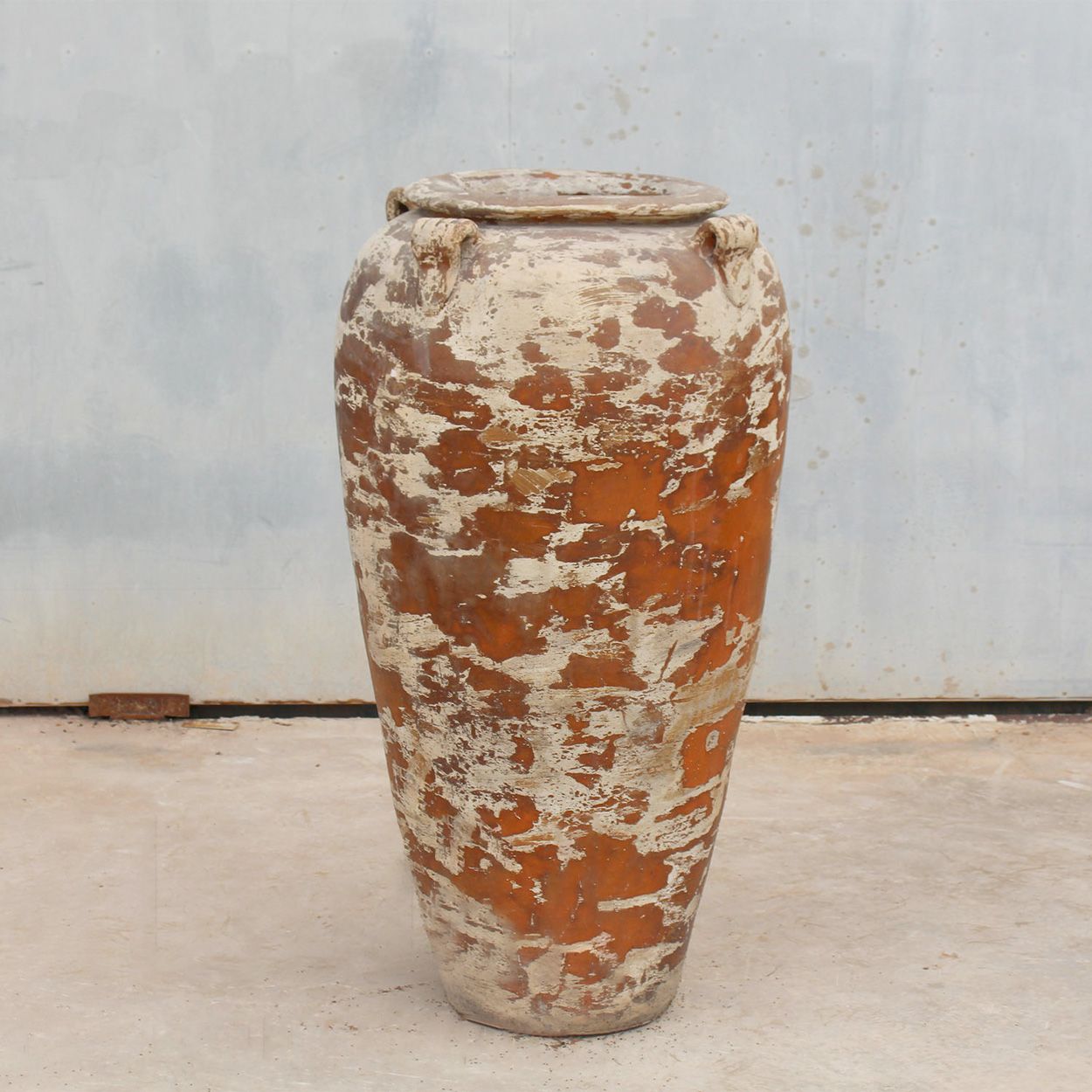  Vintage Distressed Ceramic Urn Planter | AUP043 