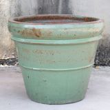  Vintage Green Ceramic Planter | AUP022 